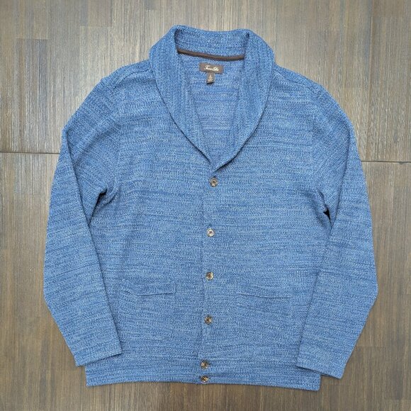 Tasso Elba Other - Tasso Elba | Men's Large Blue Shawl Collar Sweater | Cotton Blend